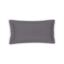 MAGANO® Luxury Cushion Cover 40 x 80 cm Grey Bamboo & Cotton Satin 400 TC Premium Quality Hypoallergenic and Climate Regulating 5 cm Raised Seam Pillowcase 40 x 80 cm Anthracite Dark Grey
