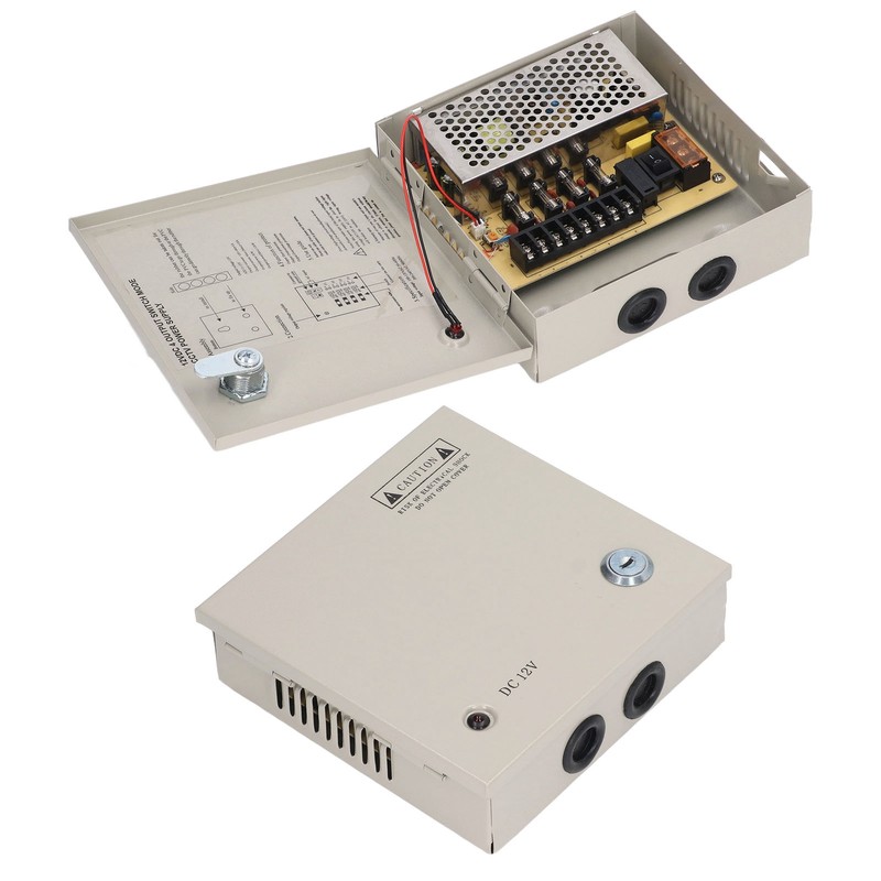4 Channel 12V CCTV Power Supply 3A Fuse Closed Circuit
