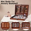 200 PCS Mini Books for Anxiety Bookshelf, Non-Repeating Book Miniatures