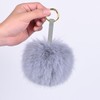 S.ROMZA Pom Pom Keychain Artificial Faux Fur Ball Keychains Fluffy