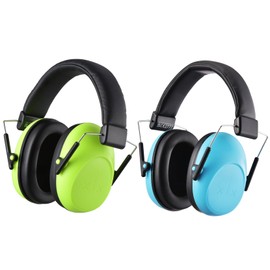 ERM TOOL Kids Ear Defenders Children, 2 Pack SNR 28dB Kids Ear Protection Ear Muffs, Noise Reduction Hearing Protection Ear Muffs, Adjustable Hearing Protection for Concentrate, Firework, Loudy Music