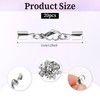 Molain 20pcs Lobster Claw Clasps with Fold Over Cord Ends,