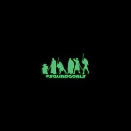 Star Inspired Movie Character Space Squad Goals Glow in The Dark Sticker Decal for Phone Tablet Laptop Car Truck Window | 2" Sticker | Green