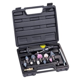 Surtek MTN414K Juego de moto-tool neumático recto con accesorios, 15 piezas