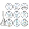 Blue Elephant Baby Shower Favors Stickers, 450PCS Boy Elephant Chocolate