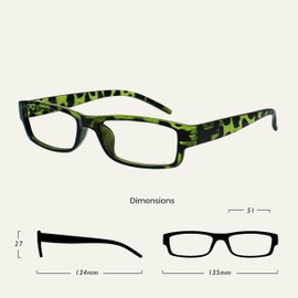 Die Lesebrille Unternehmen Grün Lila Schwarz Braun Leser Wert 4er-Pack Frauen Herren UVR4PK009MIX +3,50