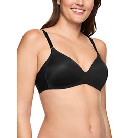 Warner's Women's Blissful Benefits Underarm-Smoothing Comfort Wireless Lightly Lined T-Shirt Bra RM7561W, Black