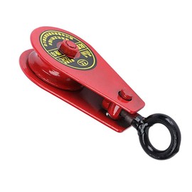 Heavy Duty Single Wheel Pulley Block Hanging Wire Towing Wheel Portable Wear-resistant Lifting Pulley Roller 0.1T