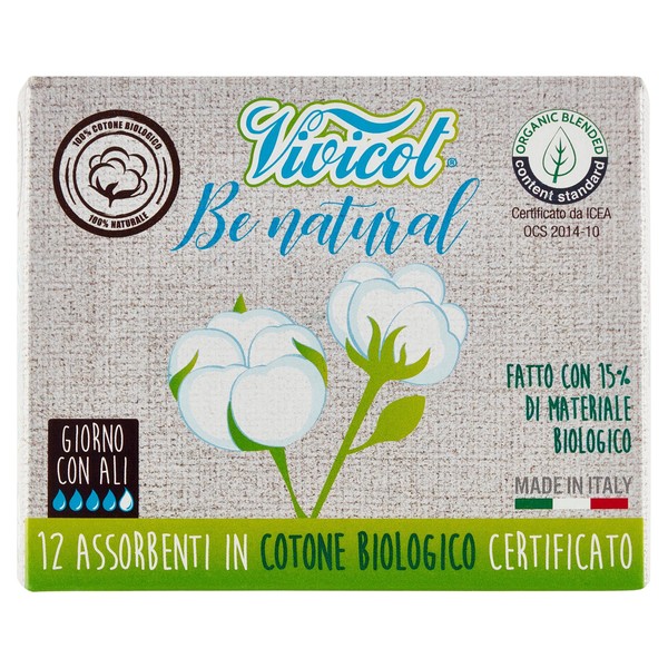 VIVICOT (BE NATURAL) Hygienic Sanitary Towels with Wings for Day