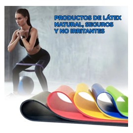 Kit De 5 Bandas Ligas De Resistencia Piernas Ejercicio Yoga Ele-Gate