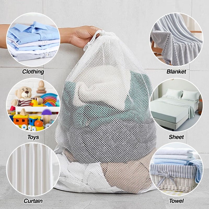 Mesh Laundry Bags, 2 Pcs Laundry Net Bags, 60 x