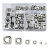 Ymaiss 240pcs Metric 304 Stainless Steel Square Nuts Assortment Kit,