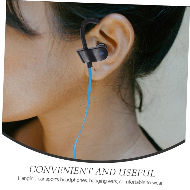 Operitacx Ear Hook Wired Stereo Headphones with Microphone Comfortable Fit
