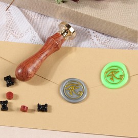 Wax Seal Stamp Kit Eye of Horus Amulet of Protection 25mm Vintage Brass Head Ice Stamp Letter Sealing Stamp for Nudo De Brujas Amuleto De Proteccion