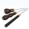 BOHUIZ 3 Pcs Scratch Awl Tool with Wooden Handle Leather