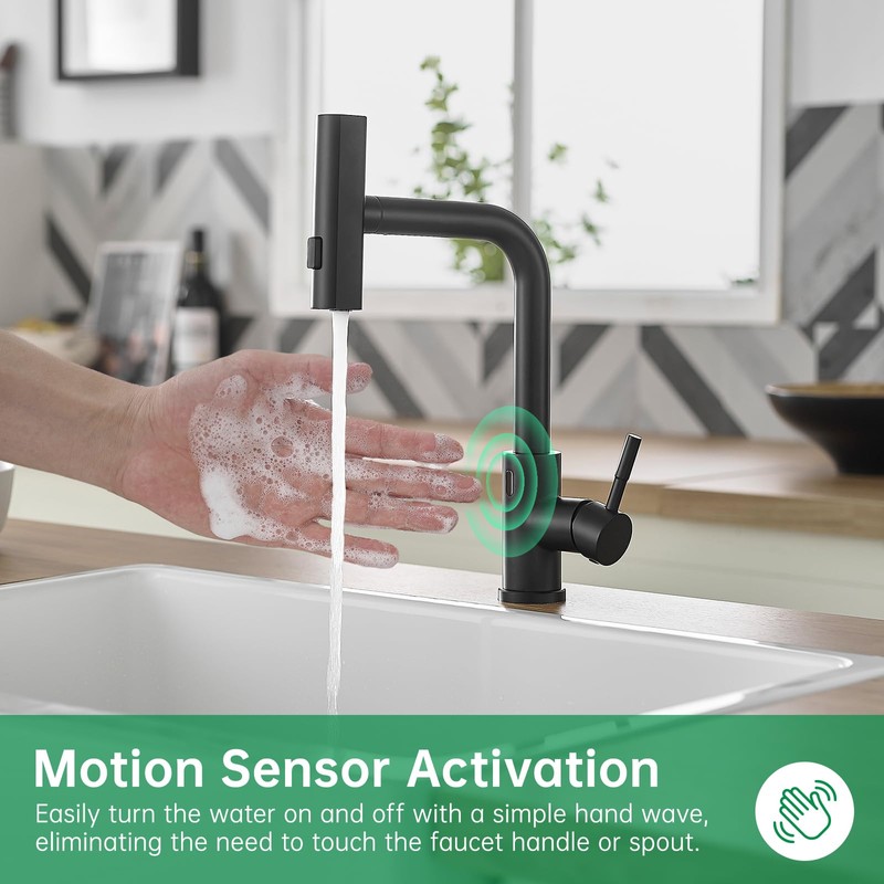 CENOSA Touchless Kitchen Faucet Motion Sensor Hands Free Single Handle