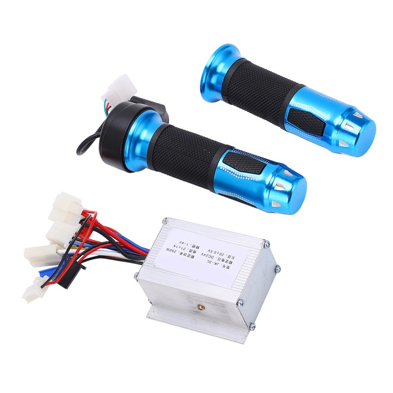 24V 250W Electric Bicycle Controller Kit Blue Crystal Twist Throttle