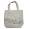Sanrio Tote Bag, Cotton, Canvas, Gusset, Large Capacity, Back/Front, Pattern,