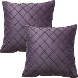 GONOVE Cushion Covers 55 X 55cm Soft Velvet Square Throw Pillow Cases Set of 2 Decorative Fluffy Pillow Covers Purple Pillowcases for Home Couch Sofa Bed