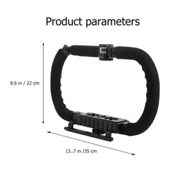 SEWACC Foldable Camera Stabilizer Rig for Smartphone Portable Design with Hot Shoe Mounts for Flash Microphone for Photographers and