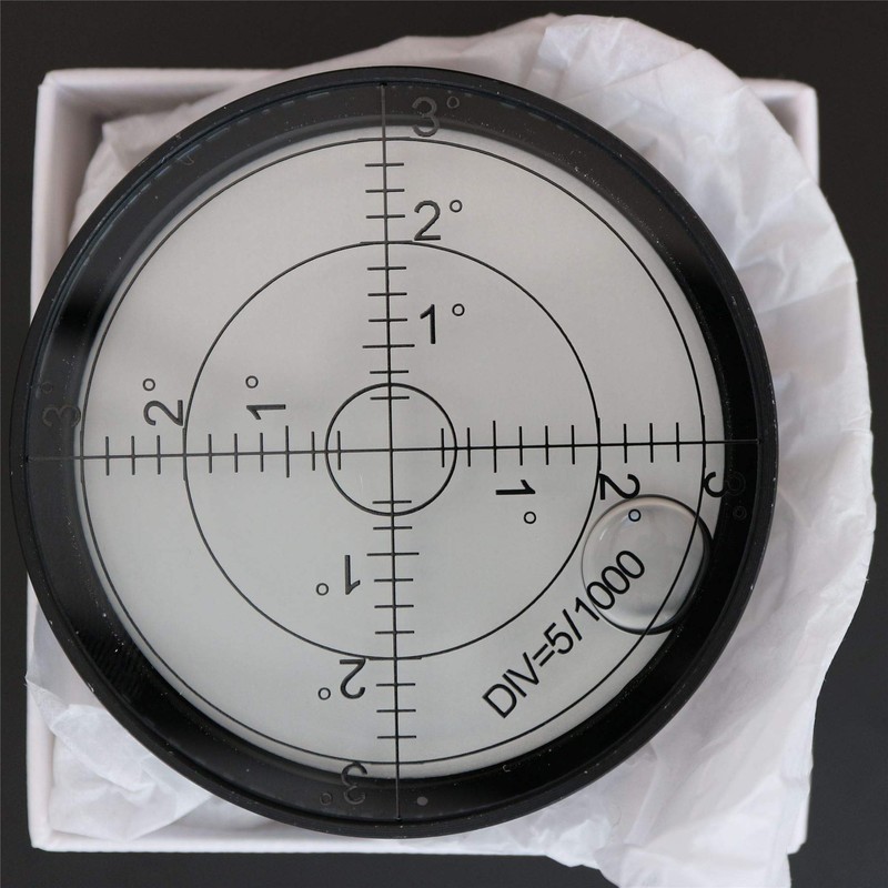 Metal Large Spirit Bubble Level (New) 60mm Diameter, Degrees, Circular,