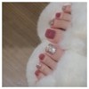 SEMTIM Nail Tips, 24 Pieces, Thumb Nail Stickers, Foot False