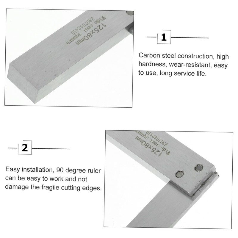 IWOWHERO 90° High Precision Carpenter Square Carbon Steel Right Angle