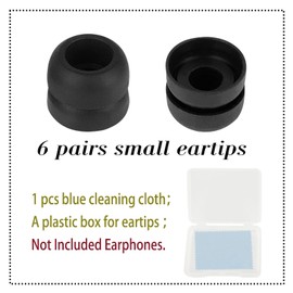 CYADCI 6 Pairs Ear Bud Replacement Pieces Silicone,Small Earbud Replacement Tips，Double Flange Earbud Tips，Replacement Earbud Tips,Earbuds Replacement Tips Compatible with Beats Studio Buds/Fit Pro