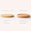 Beech Wood Coasters Set of 4, Natural Wooden Drink Coasters