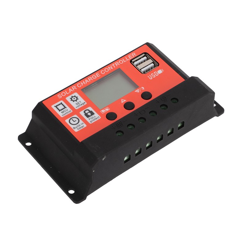 PWM Auto Solar Charge Controller LCD Display Dual USB Solar