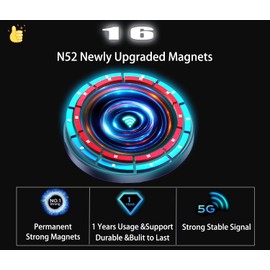 Gym Accessory Magnetic Phone Holder for Videos, Fits Magsafe Magnetic Phone Mount for Gym Phone Holder 360° Angle Adjustable, Home Gym Essentials Phone Mount for Women an Men-Black