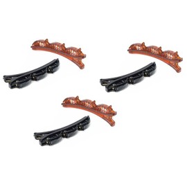 6 Pcs Hair Clip, Double Layers Twist Band French Braider Hair Tool, Hairpin Headband, Hair Accessory for Half-up Styles, Ponytails, Braids (Black and Brown)