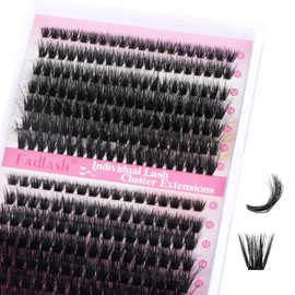 Lash Clusters 60D+80D Eyelash Clusters 3D Effect lashes clusters D Curl cluster eyelash extensions with Thin Band Fluffy Soft DIY at Home 10-18mm (60D+80D-07D,8-20mm, Mixed)