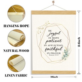 Christian Hanging Flag Be Joyful In Hope Patient In Affliction Faithful In Prayer Romans 12 Bible Verse Wall Decor Practical christian flag For Living Room Church Events Uplifting Gifts For Believers