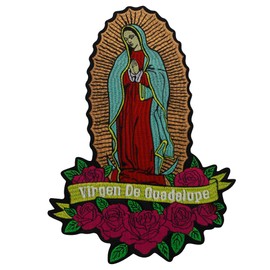 Lady of Guadalupe Embroidery Mary Jesus Patch Virgin Mary Patch Sacred Heart Holly Mary Applique Sagrado Corazon Virgen Maria Aplique Parche