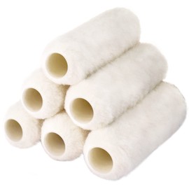 6pcs Paint Roller Covers 9 Inch x 3/4" Nap, High Capacity Lambswool Roller Covers for Paint Rollers, Naps for Paint Roller Brush and Frame, Perfect House Painting Supplies for Textured Rough Surfaces