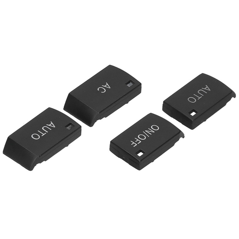 4pcs Air Conditioning Switch Covers A/C AUTO ON/OFF Plastic Black