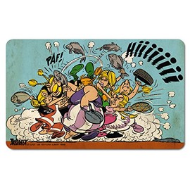 Logoshirt® Asterix I Asterix & Obelix I Fisch-Kampf I Frühstücksbrettchen I Schneidebrett I 23x14cm I spülmaschinenfest & hitzebeständig I Lizenziertes Originaldesign