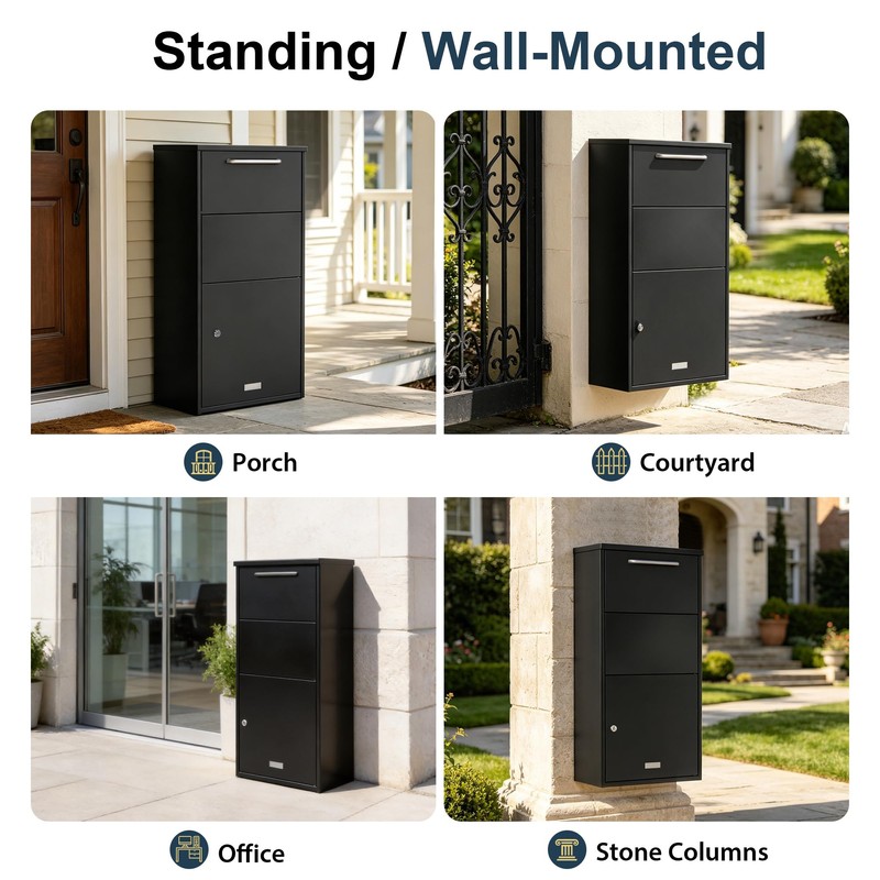 Parcel Delivery Box for Outside, Extra Large Wall Mounted Package
