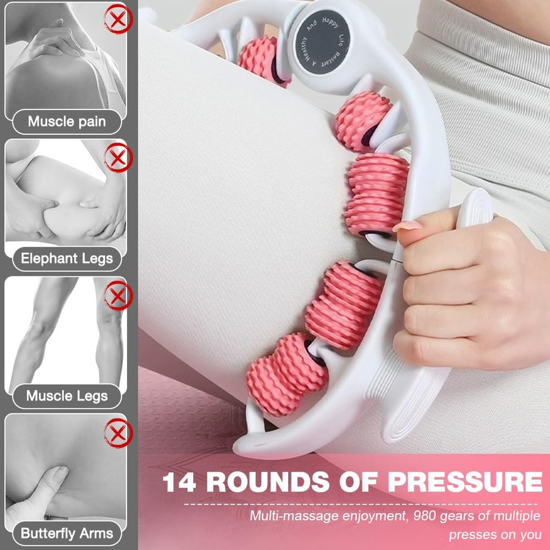 HOVCEH Cellulite Massager, Massage Roller Legs, 360° Coverage, Anti Cellulite
