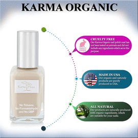 karma organic Natural Nail Polish – Non Toxic Nail Art, Vegan Cruelty-Free (Cappuccino)