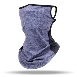 DaLaCa Face Cover, UV Protection, Summer, Cooling Sensation, Sun Protection, UPF 50+, Women's, Men's, Easy to Breathe, Quick Drying, Ear-hook Type (Blue), blue