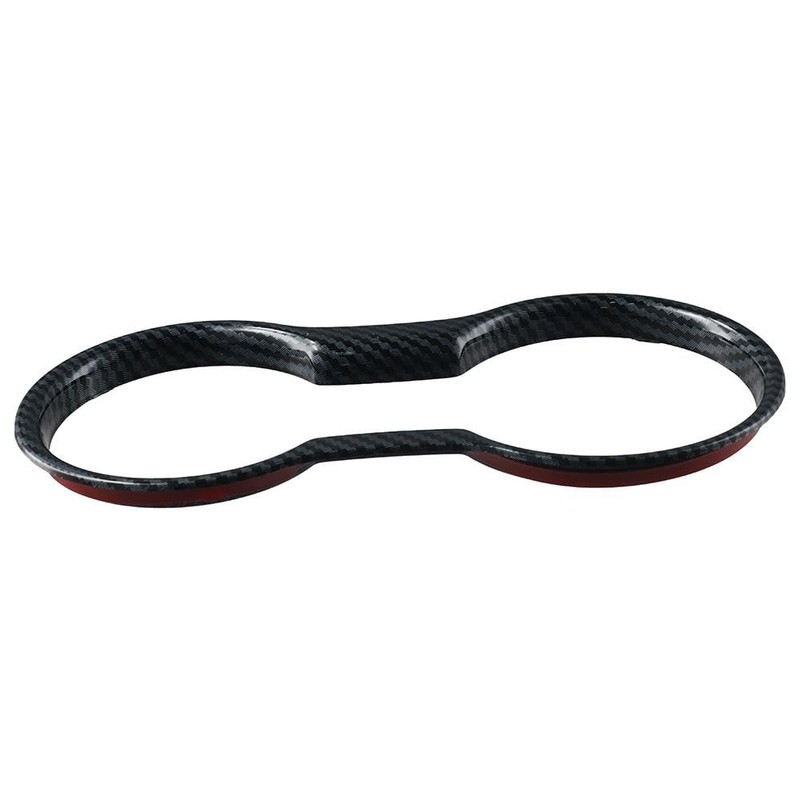 Carbon Fiber Cup Holder Cover Frame Trim Car Interior Center