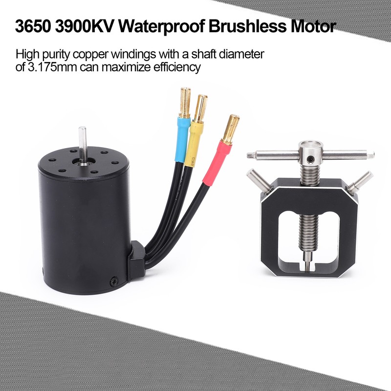 3650 3900KV Waterproof Brushless Motor Set with Pinion Gear Puller