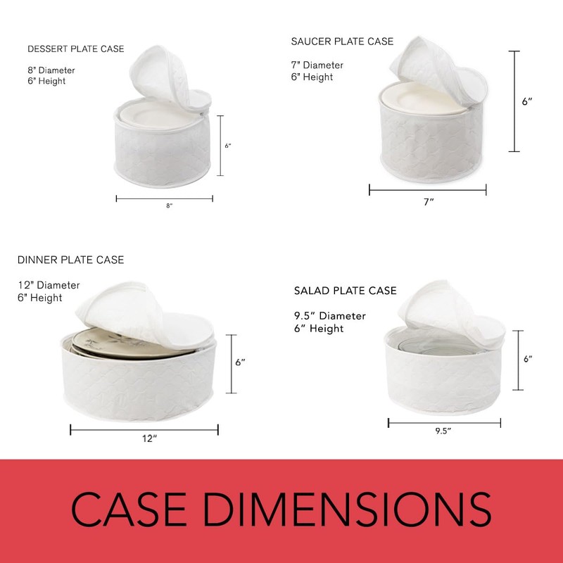 LAMINET 6 Piece Quilted Dinnerware Storage Starter Set - Includes