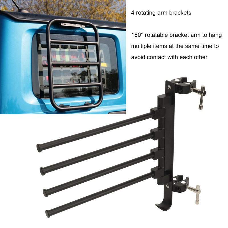 RV Clothes Drying Rack Aluminum Multifunctional Anti Rust 180° Rotatable
