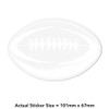 Azeeda Kleine 100 mm 'Rugby Ball' Klarer statischer Fensteraufkleber/Aufkleber (weiß)