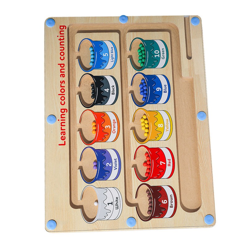 Children Magnetic Color Number Maze Fine Motor Skill Brain Training