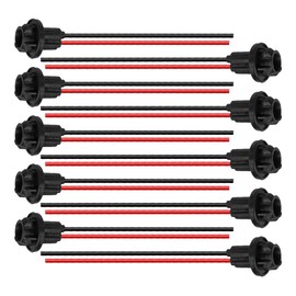 UHANBUT T10 W5W 194 Bulb Socket with Wire Pigtail, Universal LED Bulbs Pre-Wired Harness Sockets Adapter, Female Car Tail Light Connector Socket Accessories for Side Marker/Turn Signal Light (10PCS)