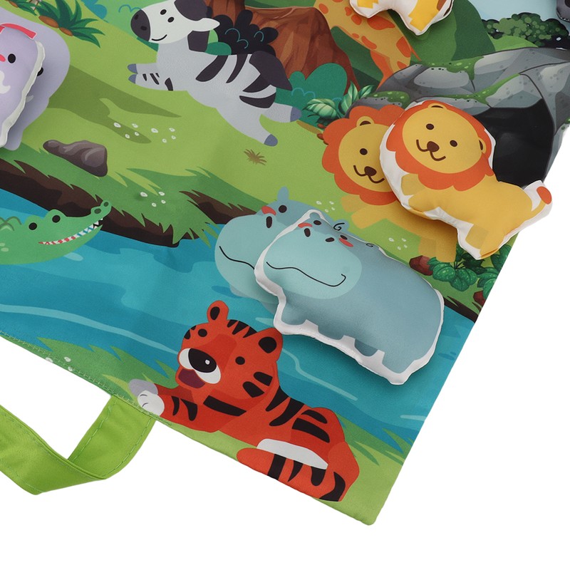 Baby Soft Toy Set with Play Mat Bright Color Sound